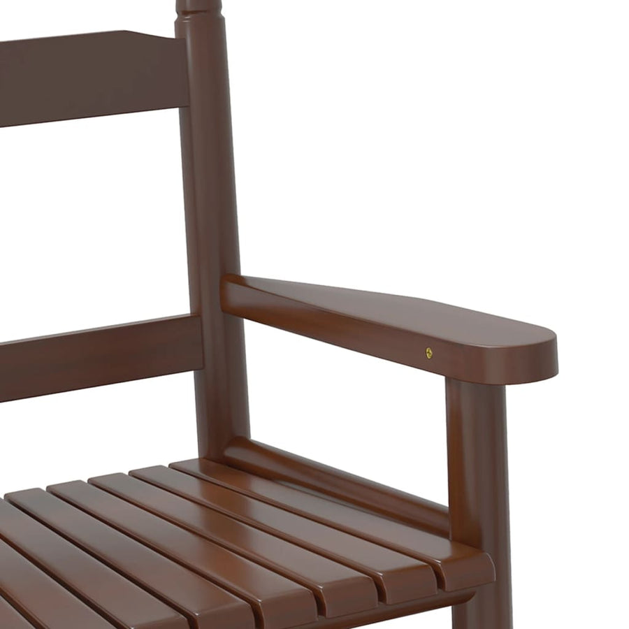 Schommelstoelen 2 st voor kinderen massief populierenhout bruin
