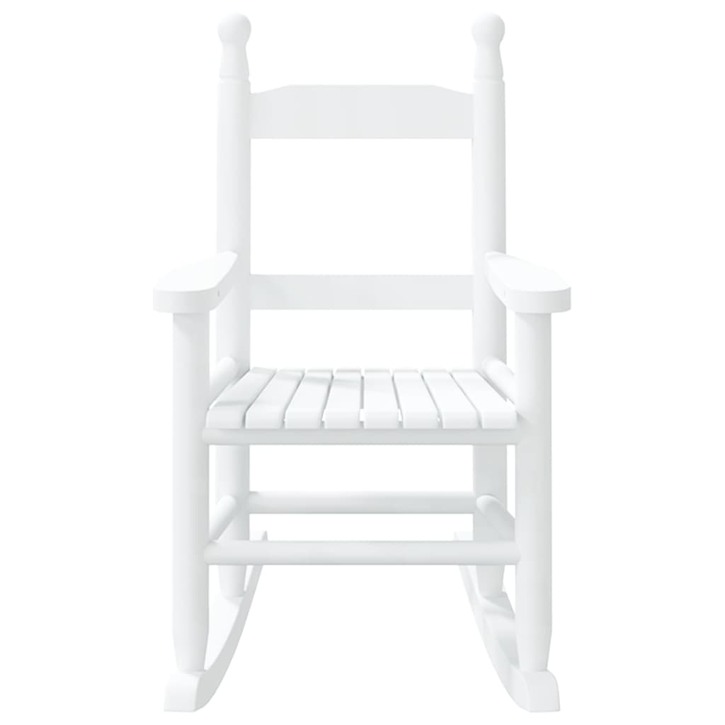 Schommelstoelen 2 st voor kinderen massief populierenhout wit