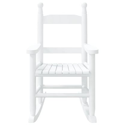 Schommelstoelen 2 st voor kinderen massief populierenhout wit