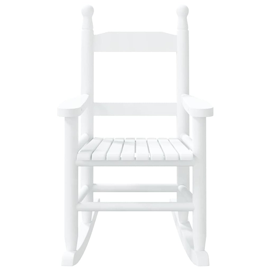 Schommelstoelen 2 st voor kinderen massief populierenhout wit