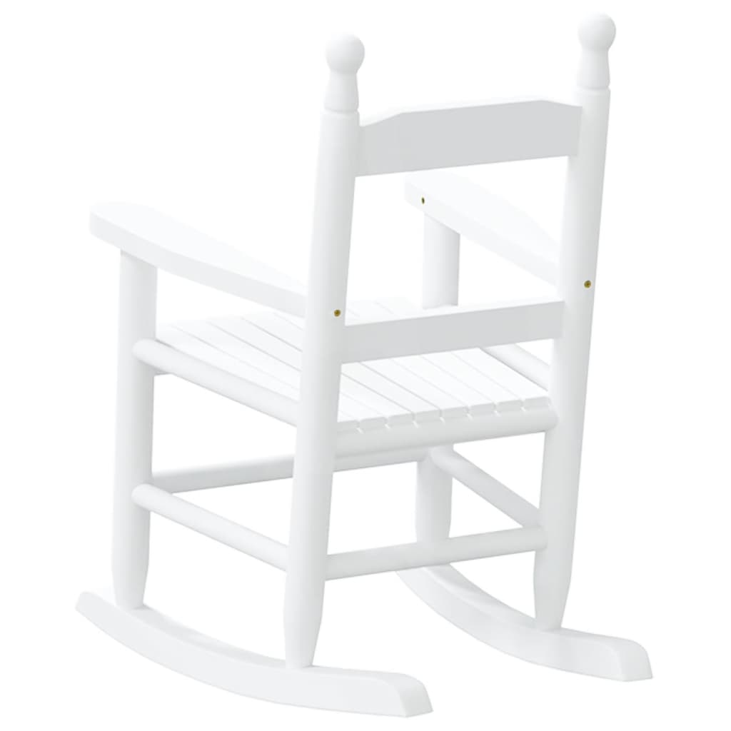 Schommelstoelen 2 st voor kinderen massief populierenhout wit