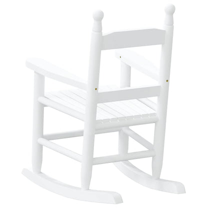 Schommelstoelen 2 st voor kinderen massief populierenhout wit