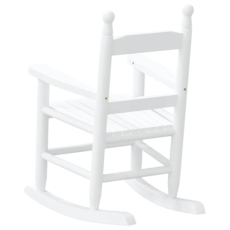Schommelstoelen 2 st voor kinderen massief populierenhout wit