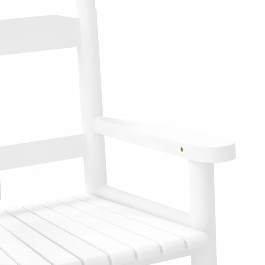 Schommelstoelen 2 st voor kinderen massief populierenhout wit