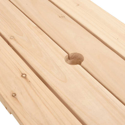 Picknicktafel Voor 4 Kinderen Met Parasol Massief Vurenhout bruin en meerkleurig