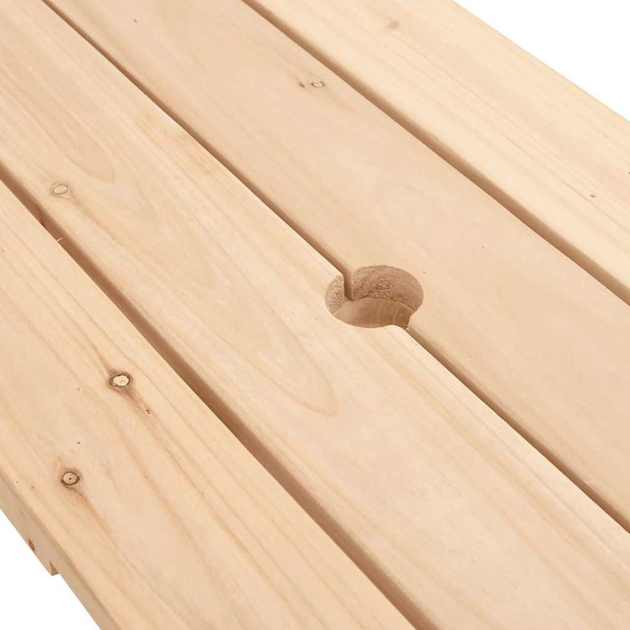 Picknicktafel Voor 4 Kinderen Met Parasol Massief Vurenhout bruin en meerkleurig