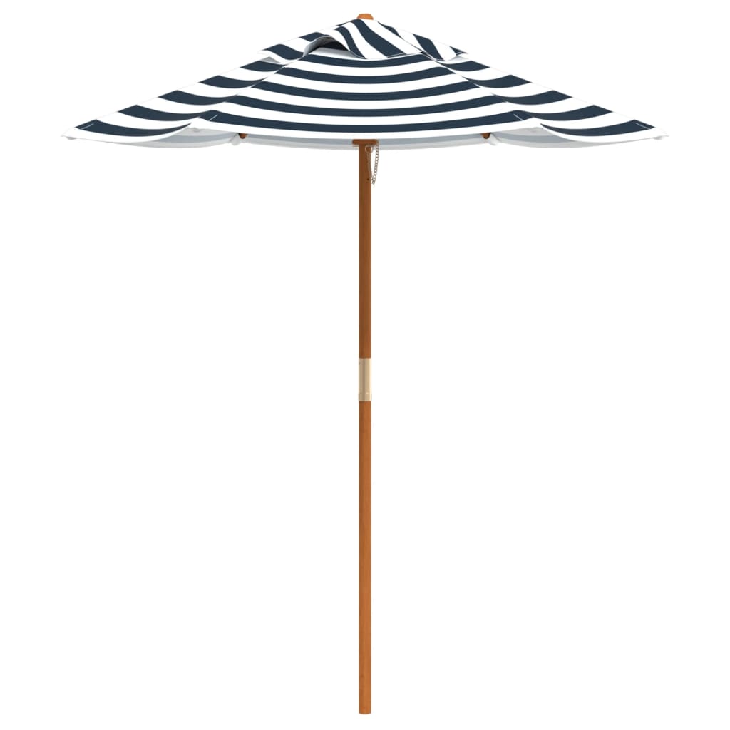 Picknicktafel Voor 4 Kinderen Met Parasol Massief Vurenhout donkerbruin en blauw
