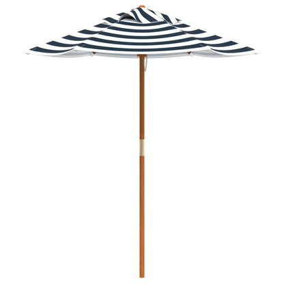 Picknicktafel Voor 4 Kinderen Met Parasol Massief Vurenhout donkerbruin en blauw
