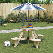 Picknicktafel kinderen 4 pers vurenhout blauw