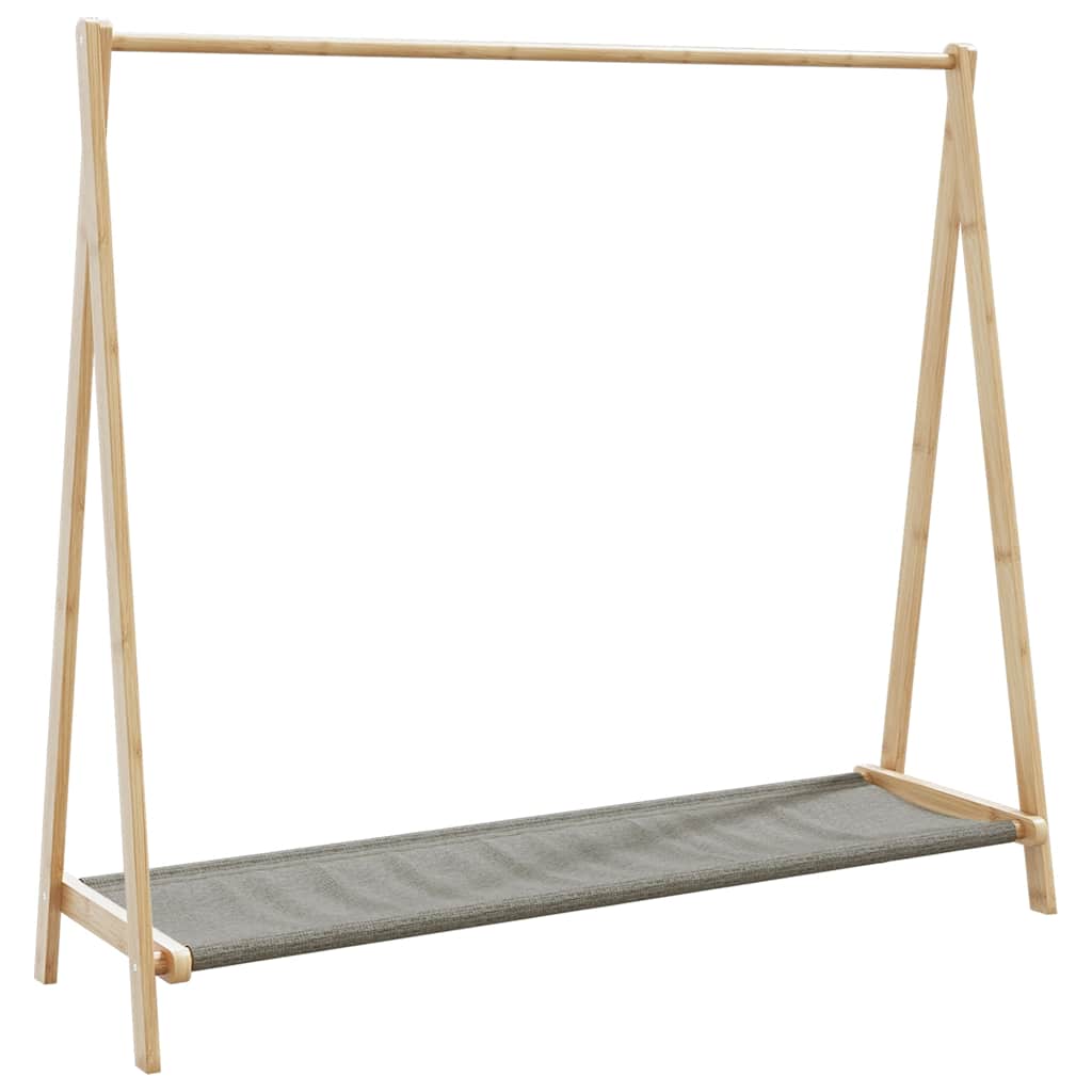 Kledingrek Met Schappen 106X34X102 Cm Bamboe Stof