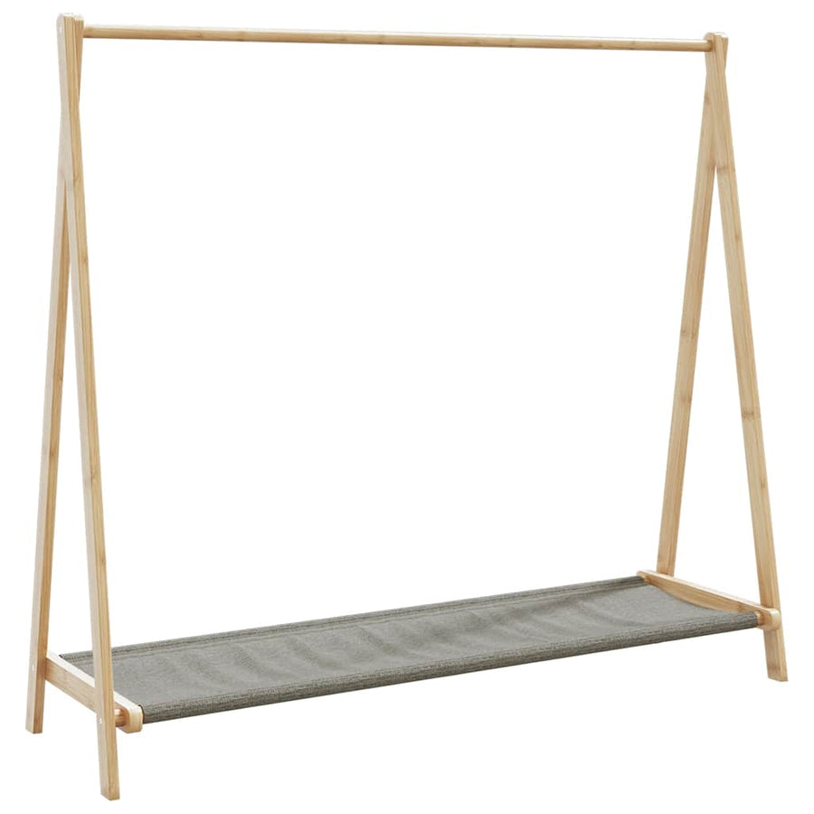 Kledingrek Met Schappen 106X34X102 Cm Bamboe Stof