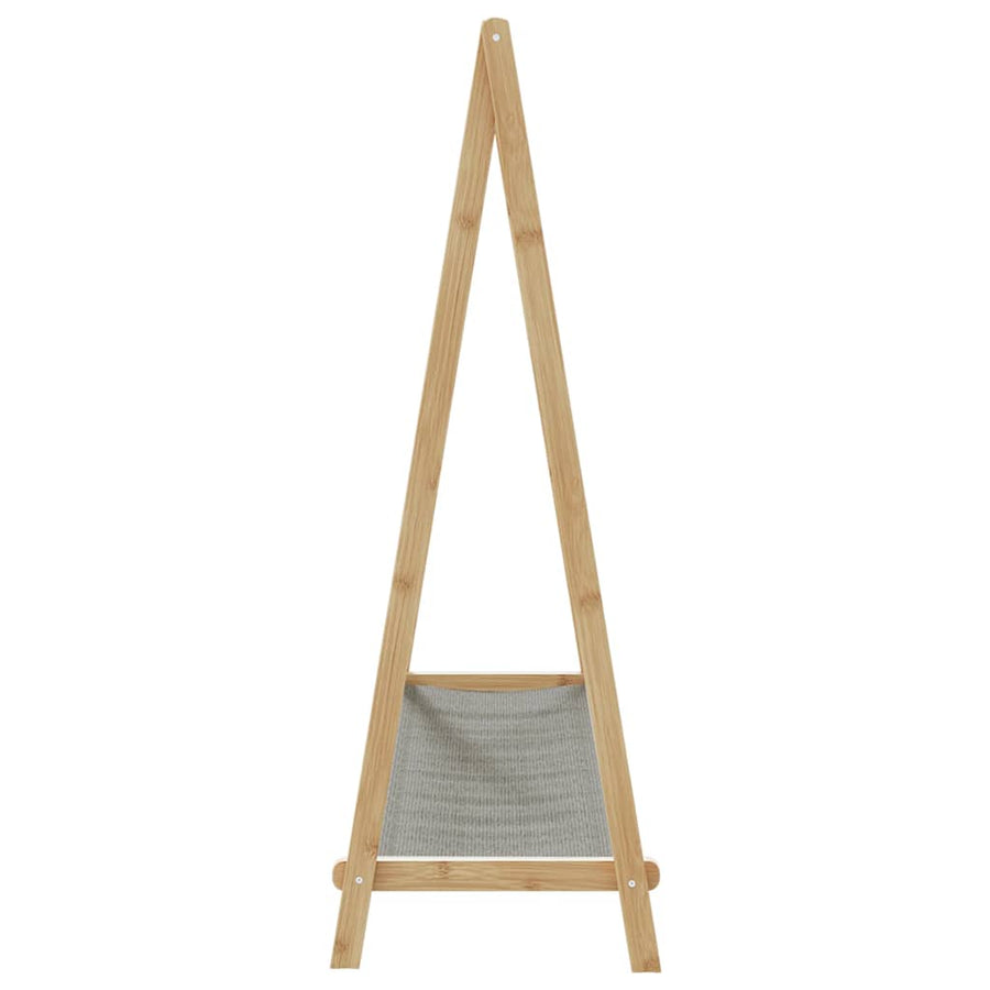 Kledingrek Met Schappen 106X34X102 Cm Bamboe Stof