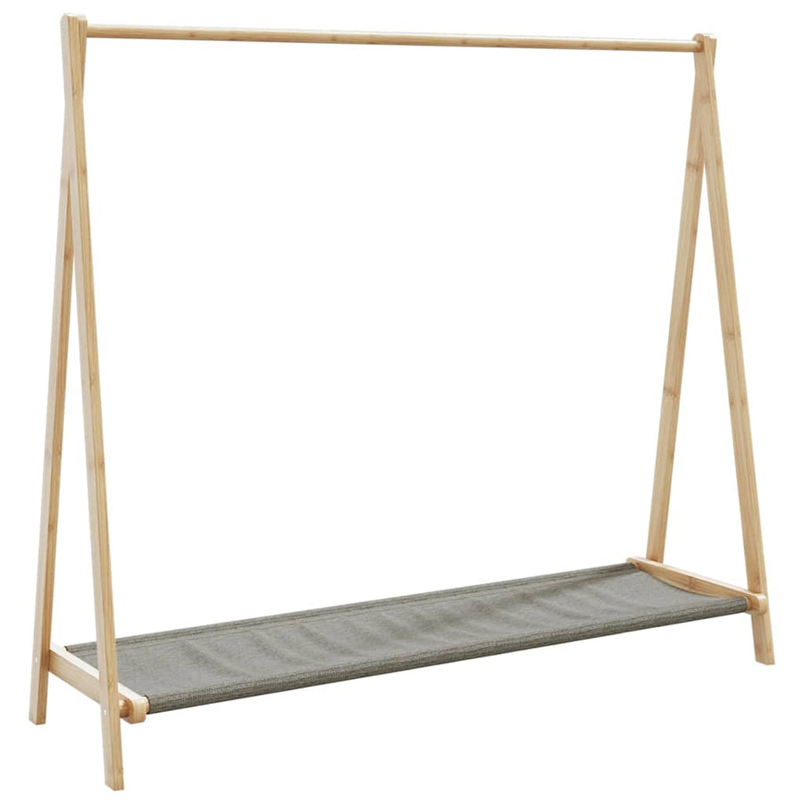 Kledingrek Met Schappen 106X34X102 Cm Bamboe Stof