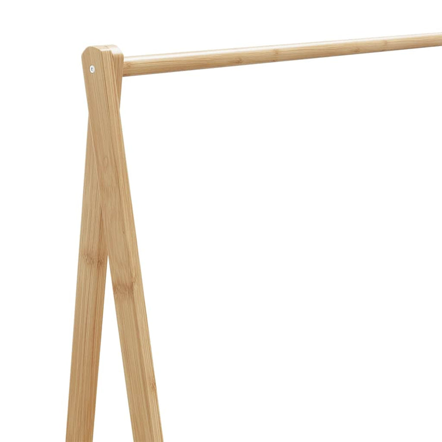 Kledingrek Met Schappen 106X34X102 Cm Bamboe Stof