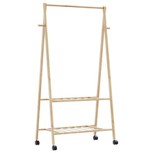 Kledingrek Met Schappen En Wielen 96X45,5X155,5 Cm 96 cm Bamboe