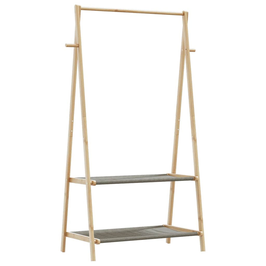 Kledingrek met schappen 96x45,5x150,5 cm bamboe