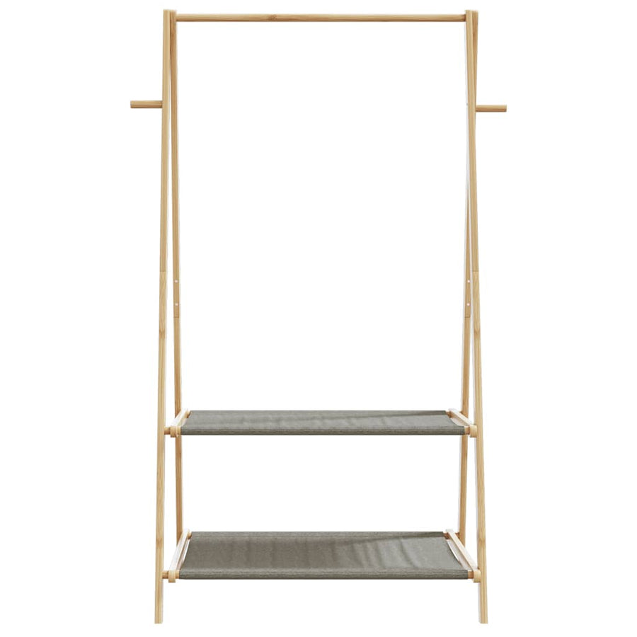 Kledingrek met schappen 96x45,5x150,5 cm bamboe