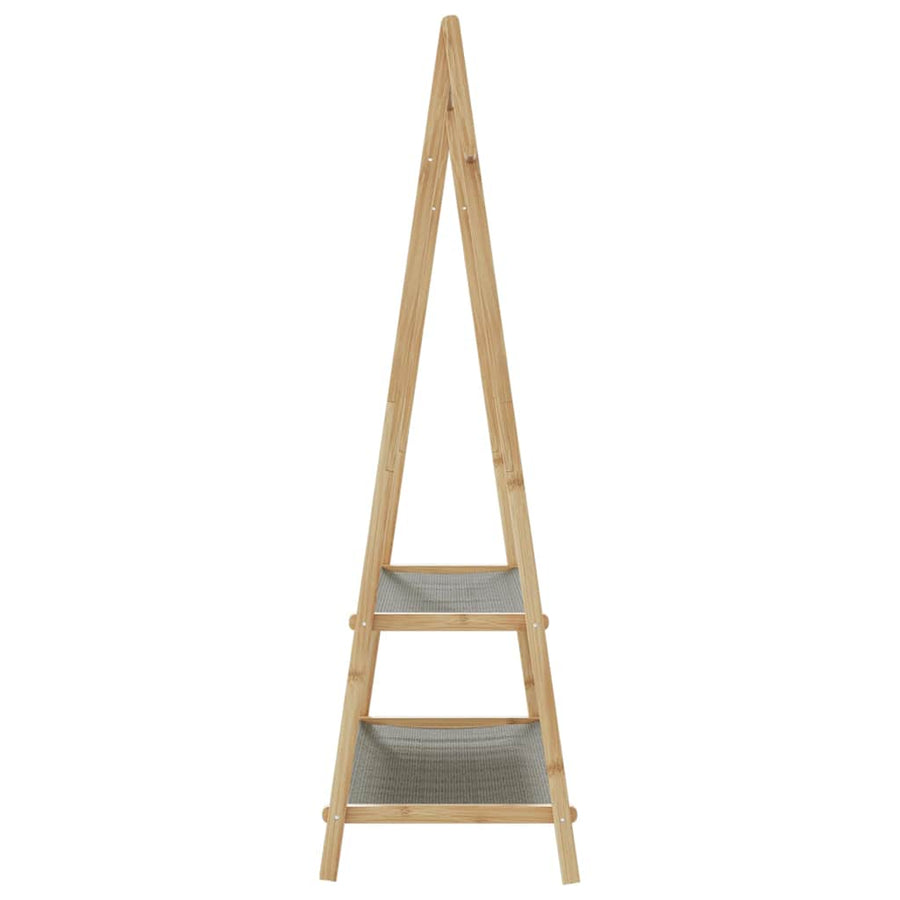 Kledingrek met schappen 96x45,5x150,5 cm bamboe
