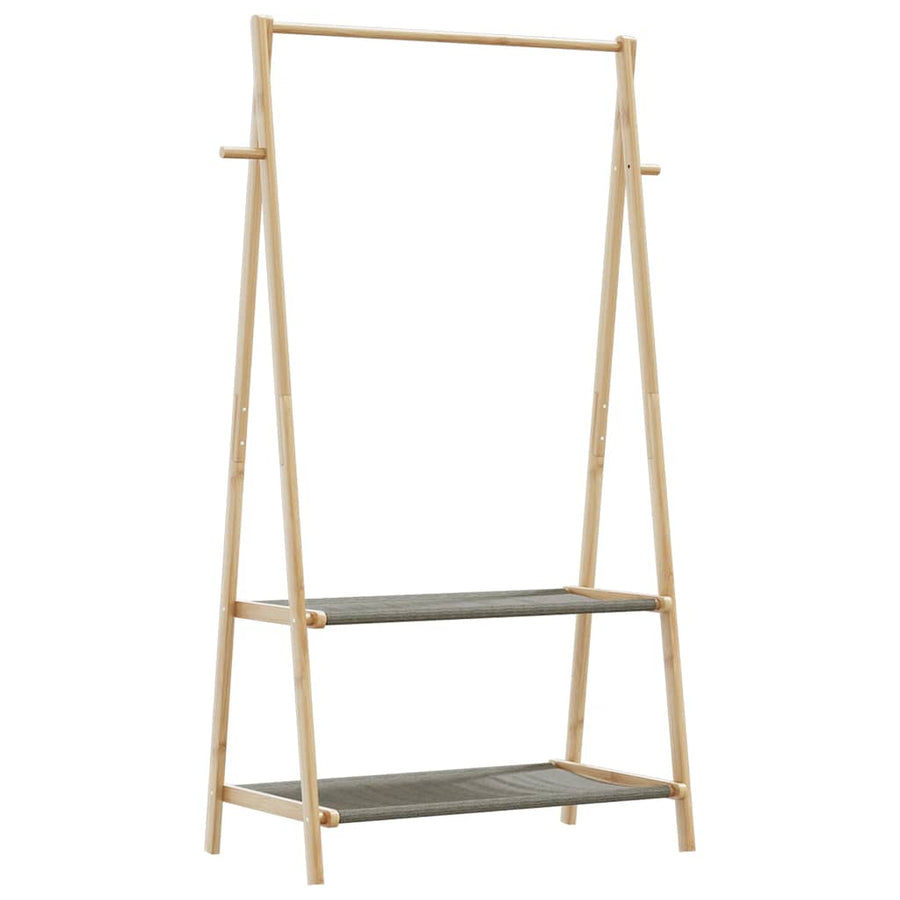 Kledingrek met schappen 96x45,5x150,5 cm bamboe
