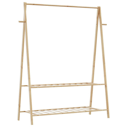 Kledingrek Met Schappen 132X45,5X150,5 Cm 132 cm Bamboe