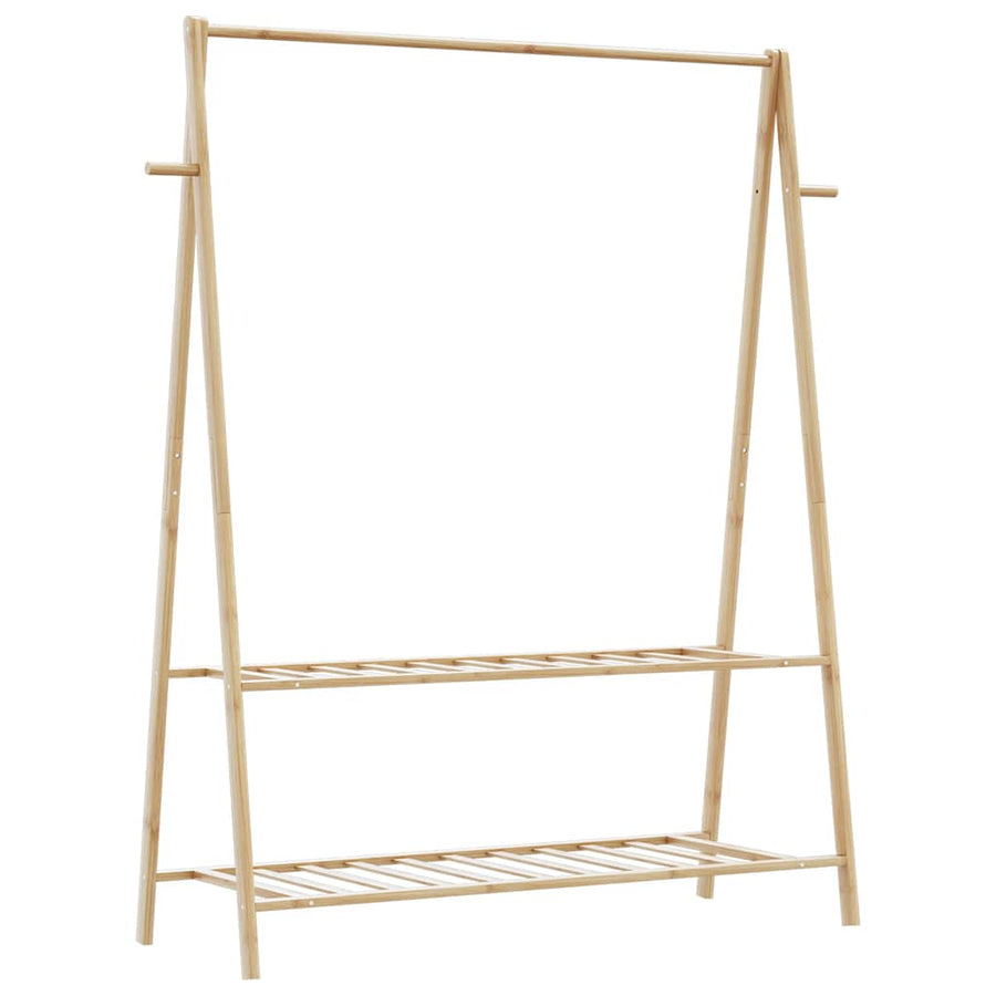Kledingrek Met Schappen 132X45,5X150,5 Cm 132 cm Bamboe