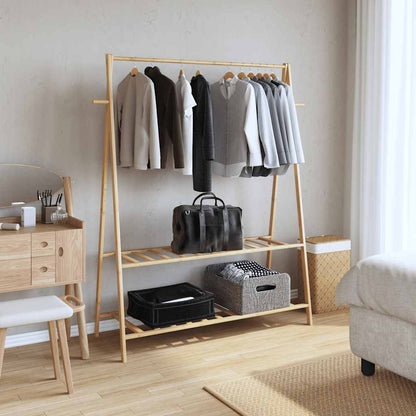 Kledingrek Met Schappen 132X45,5X150,5 Cm 132 cm Bamboe