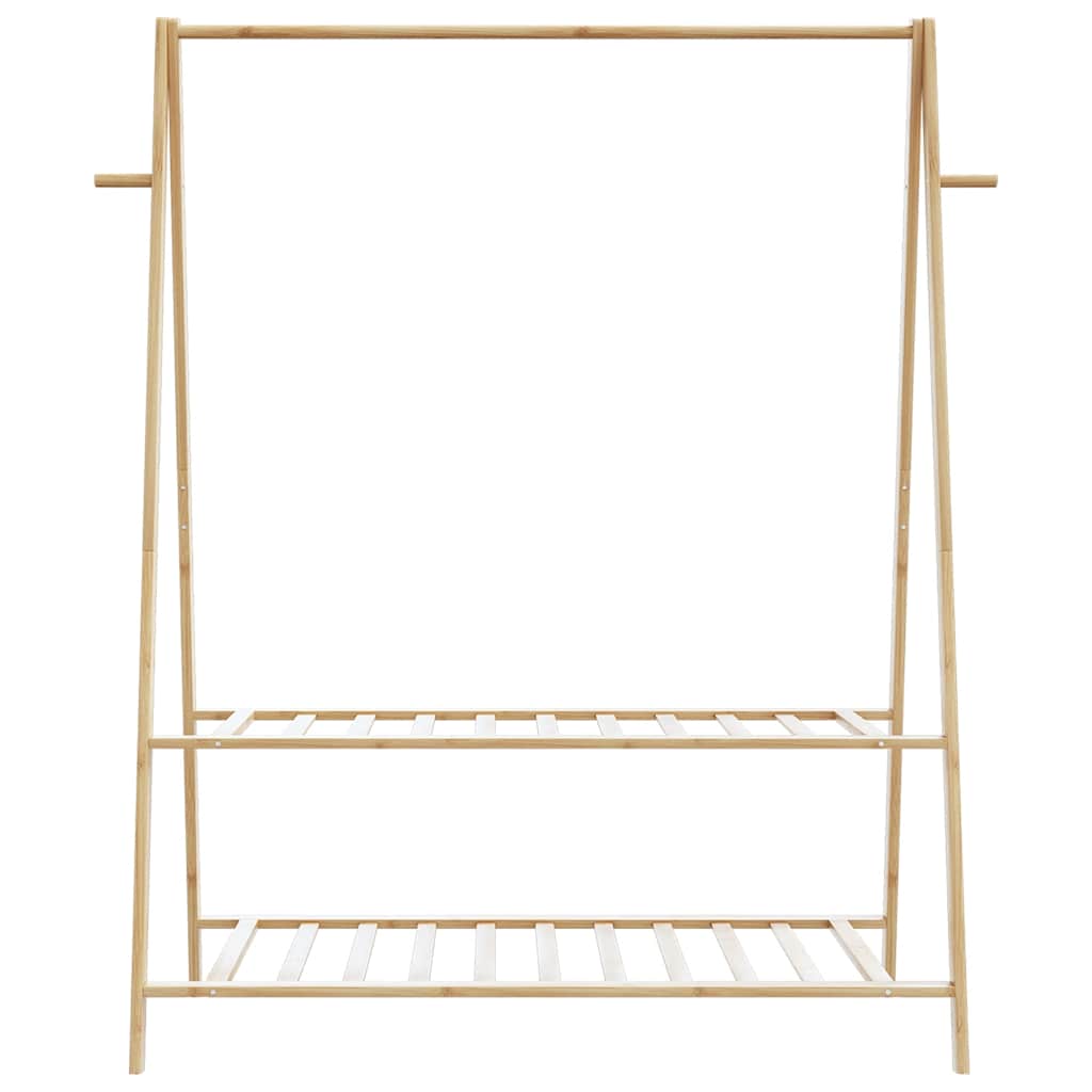 Kledingrek Met Schappen 132X45,5X150,5 Cm 132 cm Bamboe