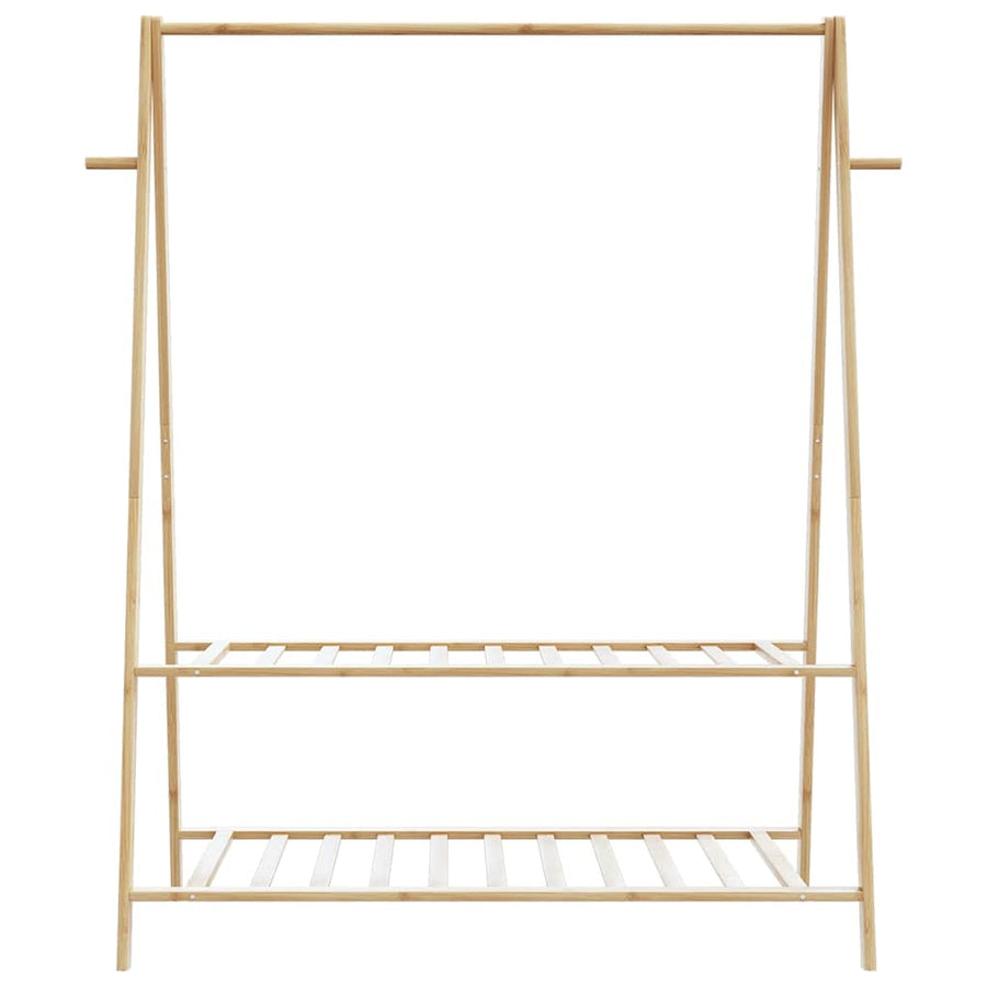 Kledingrek Met Schappen 132X45,5X150,5 Cm 132 cm Bamboe