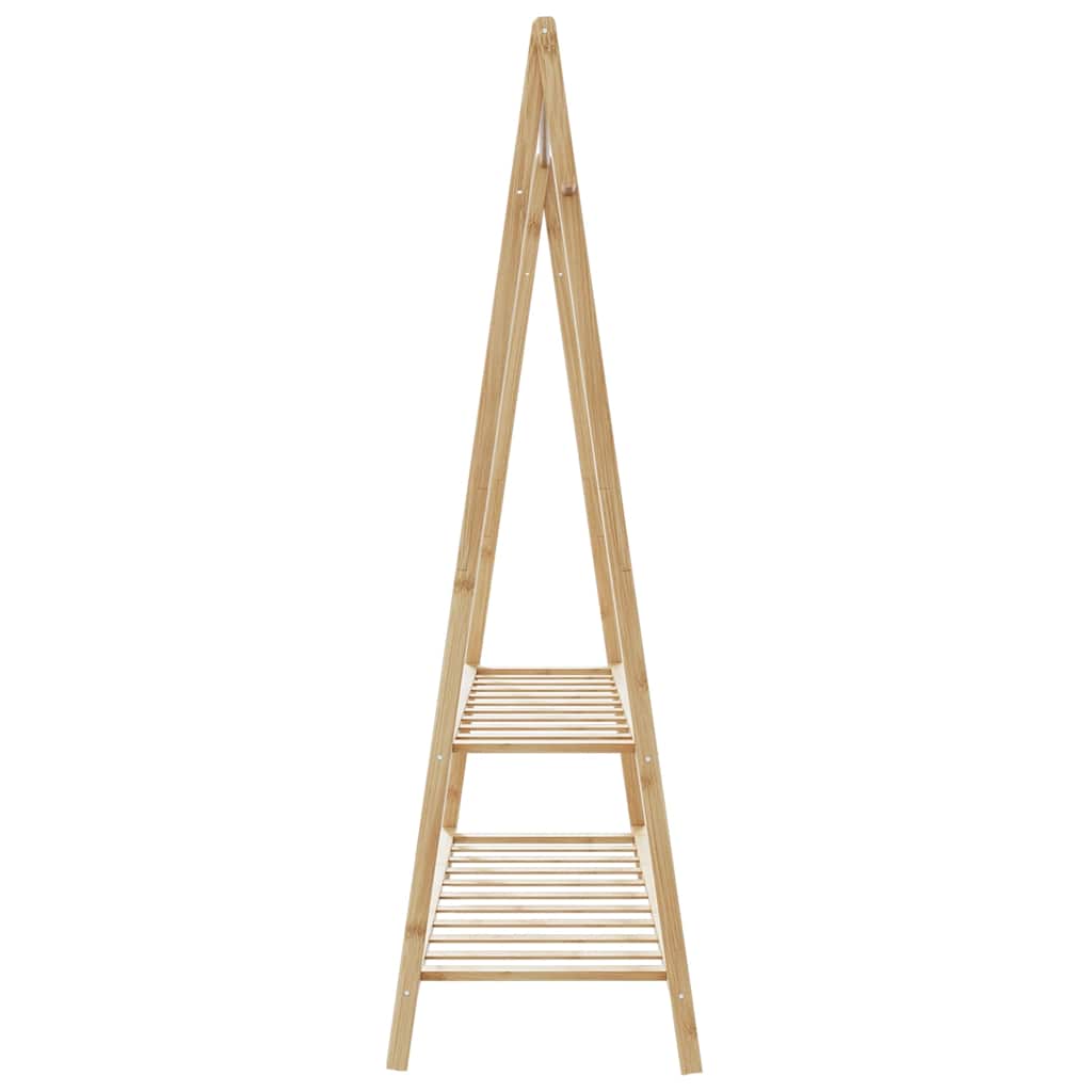 Kledingrek Met Schappen 132X45,5X150,5 Cm 132 cm Bamboe