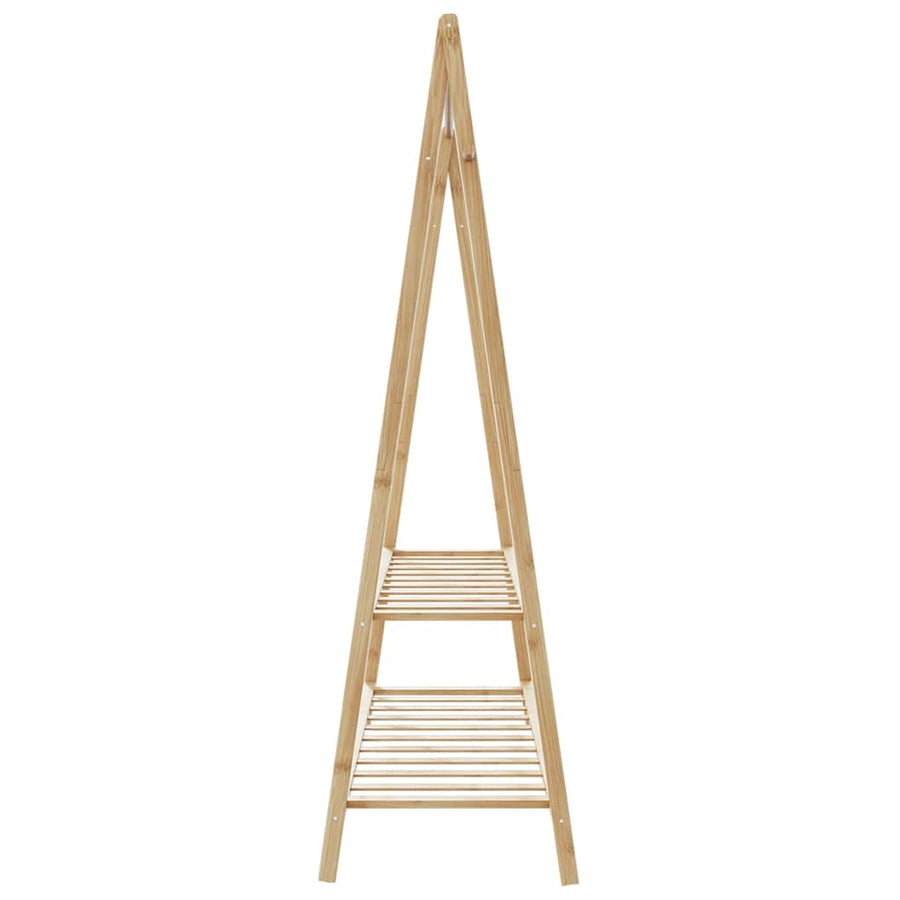 Kledingrek Met Schappen 132X45,5X150,5 Cm 132 cm Bamboe