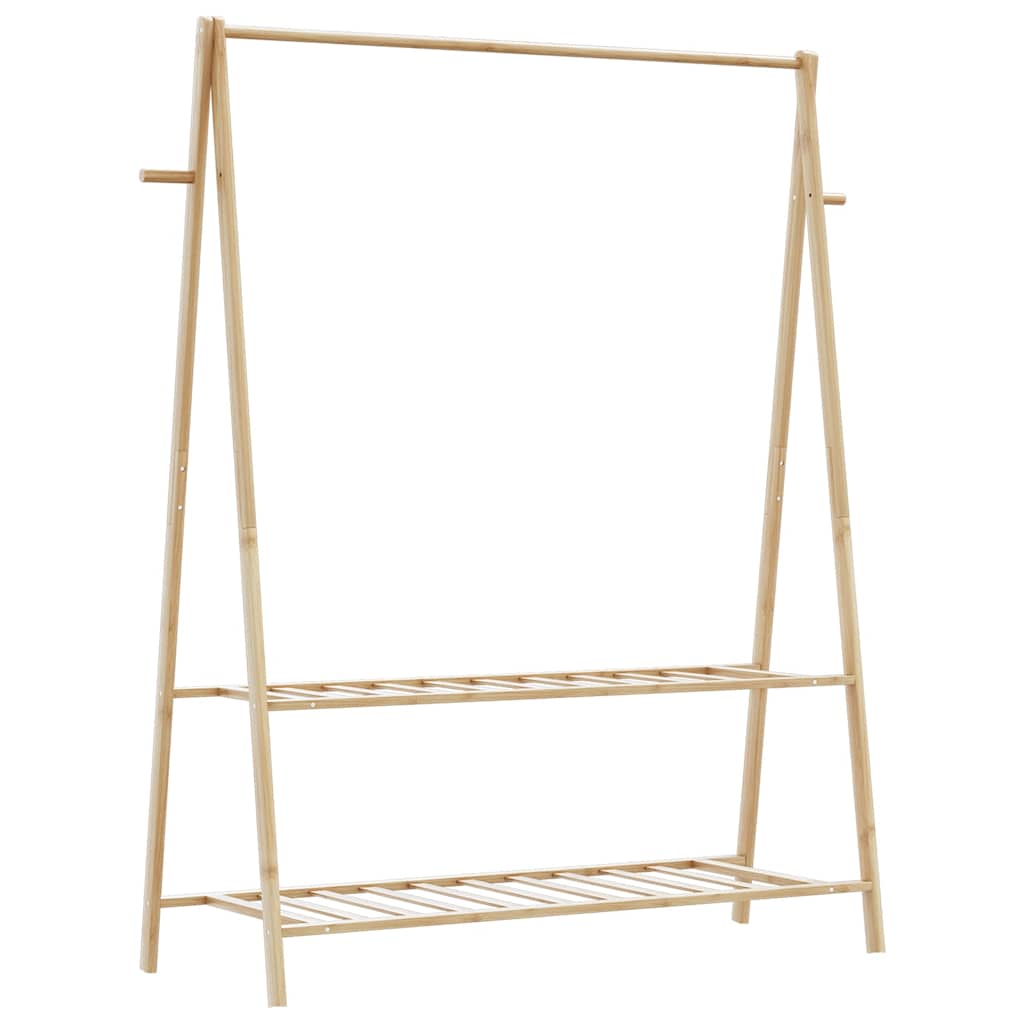 Kledingrek Met Schappen 132X45,5X150,5 Cm 132 cm Bamboe