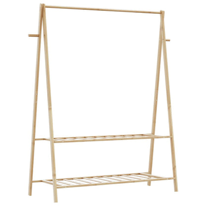 Kledingrek Met Schappen 132X45,5X150,5 Cm 132 cm Bamboe