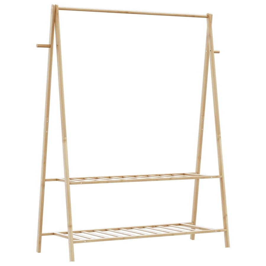 Kledingrek Met Schappen 132X45,5X150,5 Cm 132 cm Bamboe