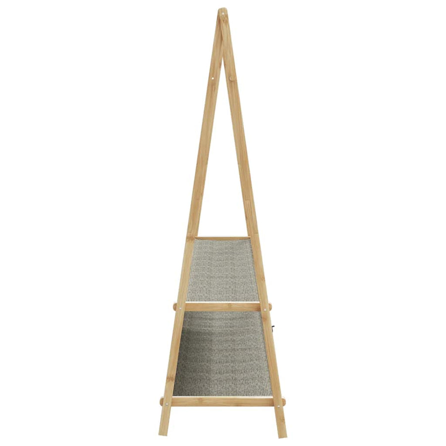 Kledingrek met schappen 132x45,5x150,5 cm bamboe