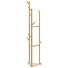 Kapstok bamboe 39x33x166 cm bruin