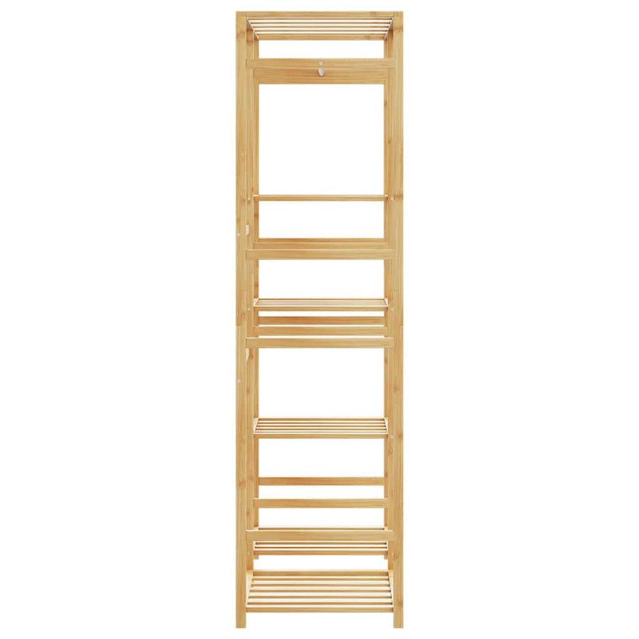 Kledingrek met schappen 100x50x184,5 cm bamboe
