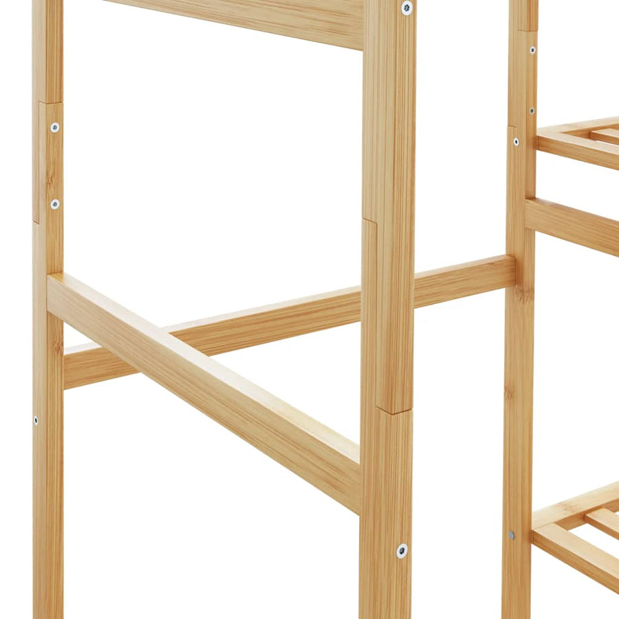 Kledingrek met schappen 100x50x184,5 cm bamboe