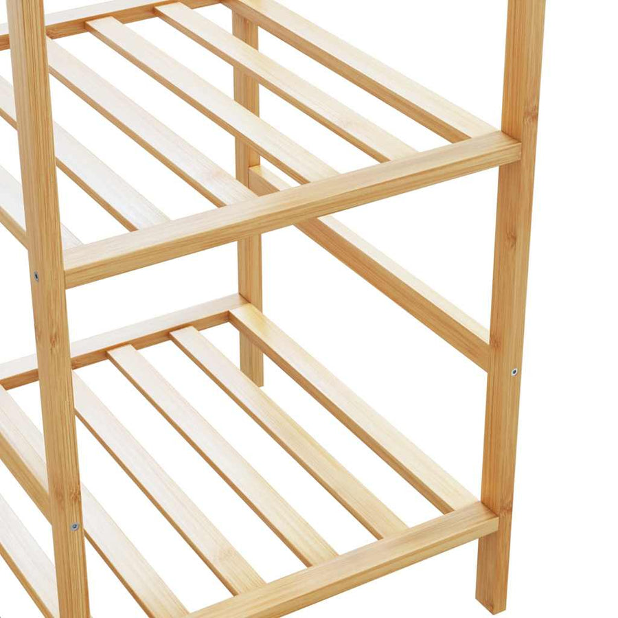 Kledingrek met schappen 100x50x184,5 cm bamboe
