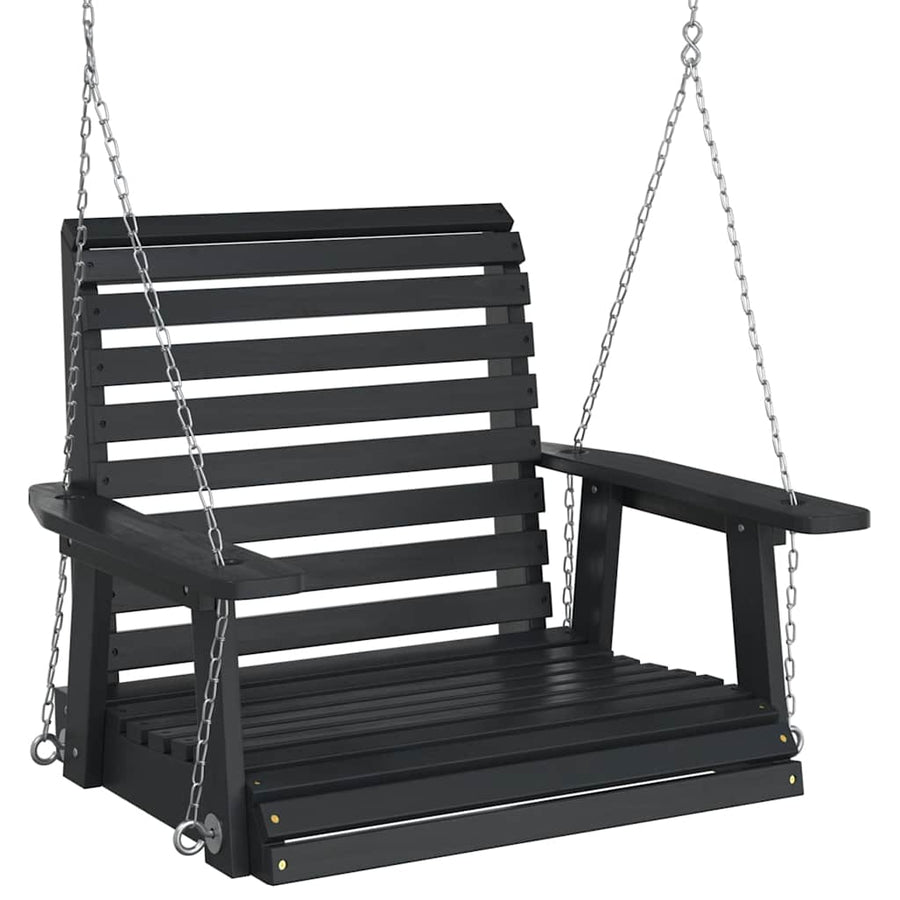 Tuinschommelstoel Met Metalen Kettingen Massief Vurenhout 72 x 63 x 56 cm