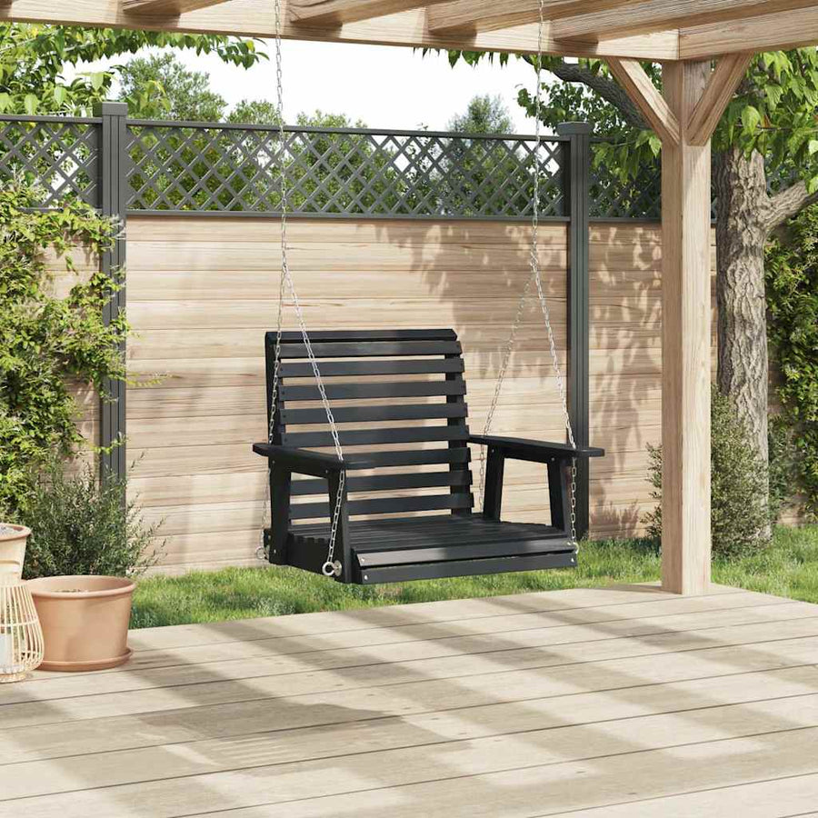 Tuinschommelstoel Met Metalen Kettingen Massief Vurenhout 72 x 63 x 56 cm