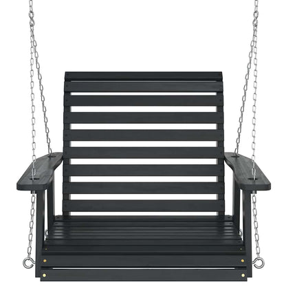 Tuinschommelstoel Met Metalen Kettingen Massief Vurenhout 72 x 63 x 56 cm