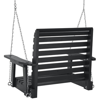 Tuinschommelstoel Met Metalen Kettingen Massief Vurenhout 72 x 63 x 56 cm