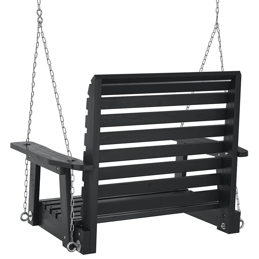 Tuinschommelstoel Met Metalen Kettingen Massief Vurenhout 72 x 63 x 56 cm