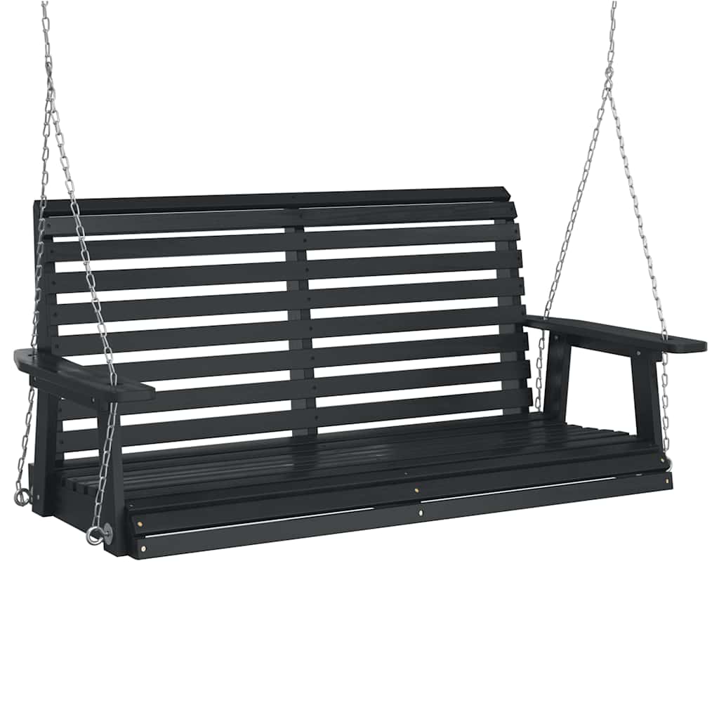 Tuinschommelbank Met Metalen Kettingen Massief Vurenhout 122.5 x 63 x 56 cm
