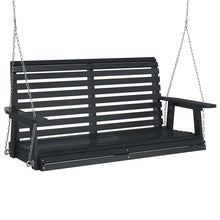 Tuinschommelbank Met Metalen Kettingen Massief Vurenhout 122.5 x 63 x 56 cm