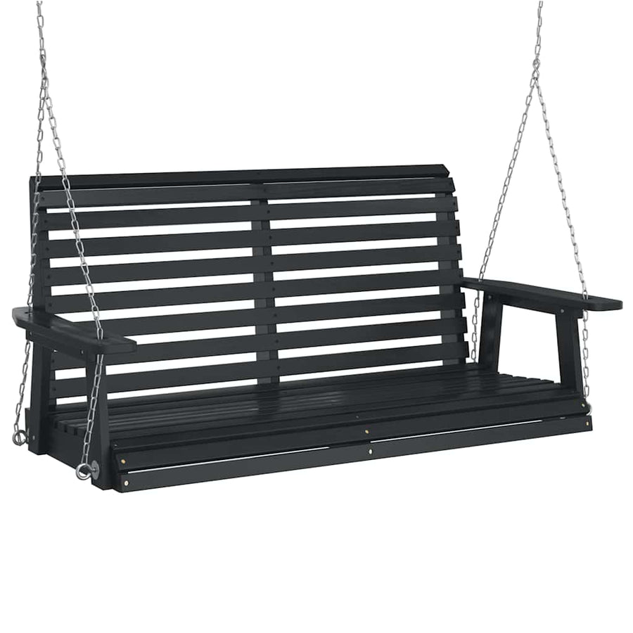 Tuinschommelbank Met Metalen Kettingen Massief Vurenhout 122.5 x 63 x 56 cm