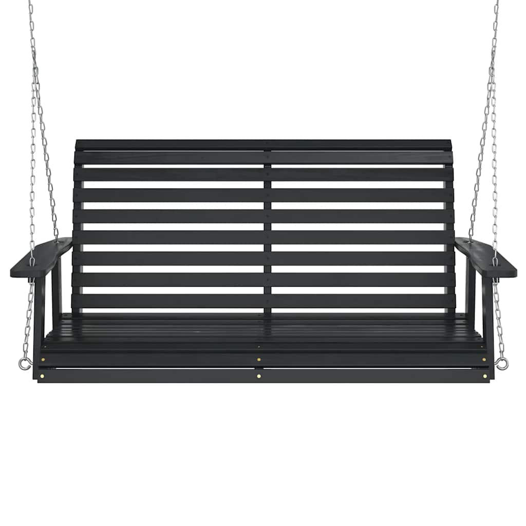 Tuinschommelbank Met Metalen Kettingen Massief Vurenhout 122.5 x 63 x 56 cm