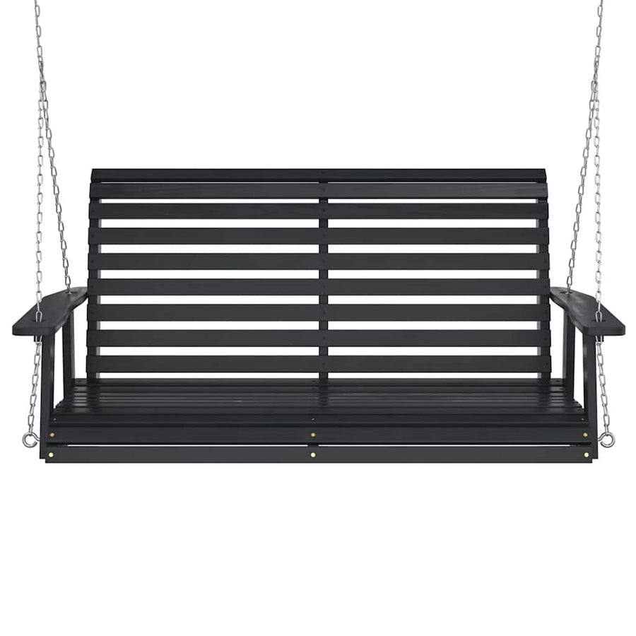Tuinschommelbank Met Metalen Kettingen Massief Vurenhout 122.5 x 63 x 56 cm