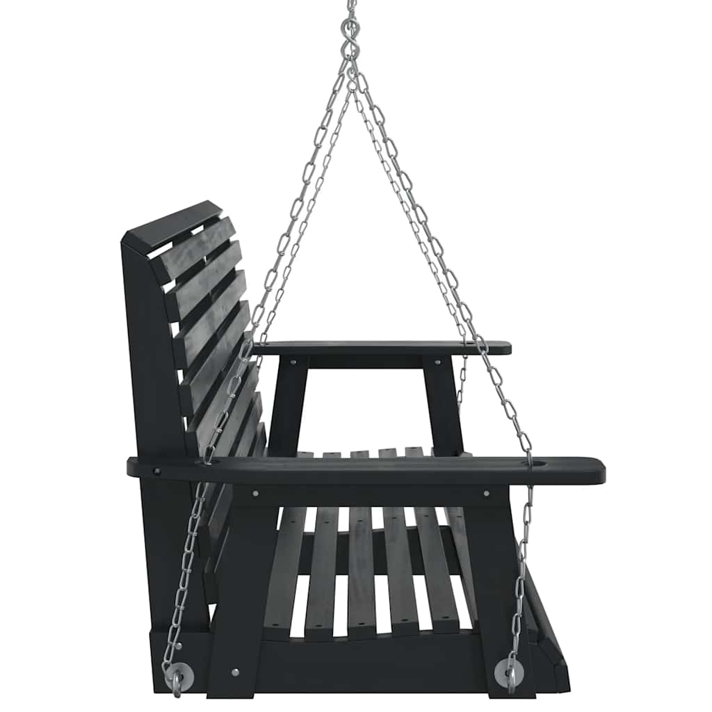 Tuinschommelbank Met Metalen Kettingen Massief Vurenhout 122.5 x 63 x 56 cm