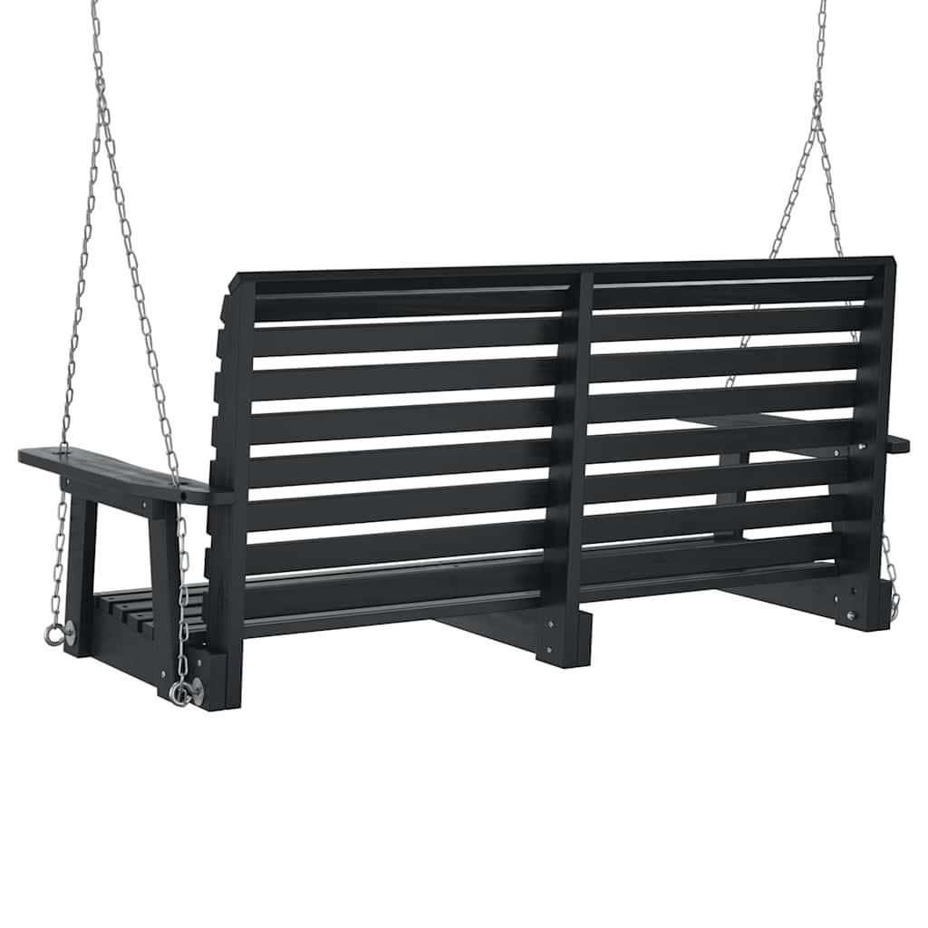 Tuinschommelbank Met Metalen Kettingen Massief Vurenhout 122.5 x 63 x 56 cm